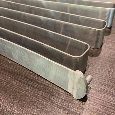 Tubo de arrefecimento plano de fita de microcanal de alumínio para arrefecimento lateral da bateria prismática ev