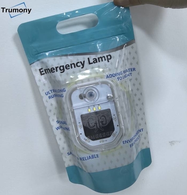 Luz de emergência Lâmpada de água salgada dobrável Bateria de água salgada